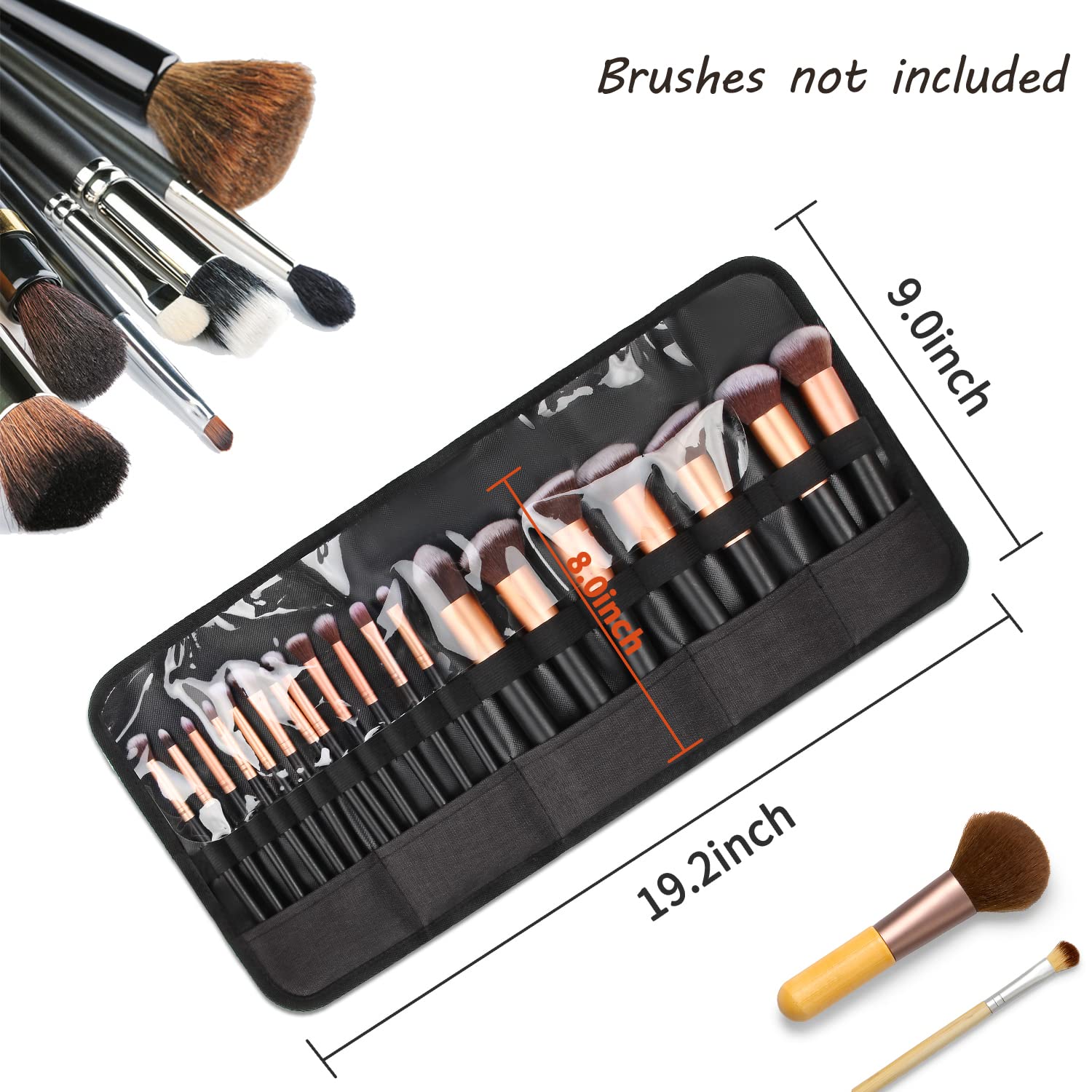 OCHEAL pochettes pinceaux extensibles, fixation sécurisée pour transport sans dégâts.