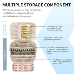 OCHEAL sac-maquillage en voyage, compact et prêt à glisser dans la valise.