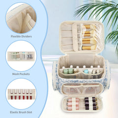 OCHEAL sac maquillage avec poches transparentes côté pour voir l'essentiel
