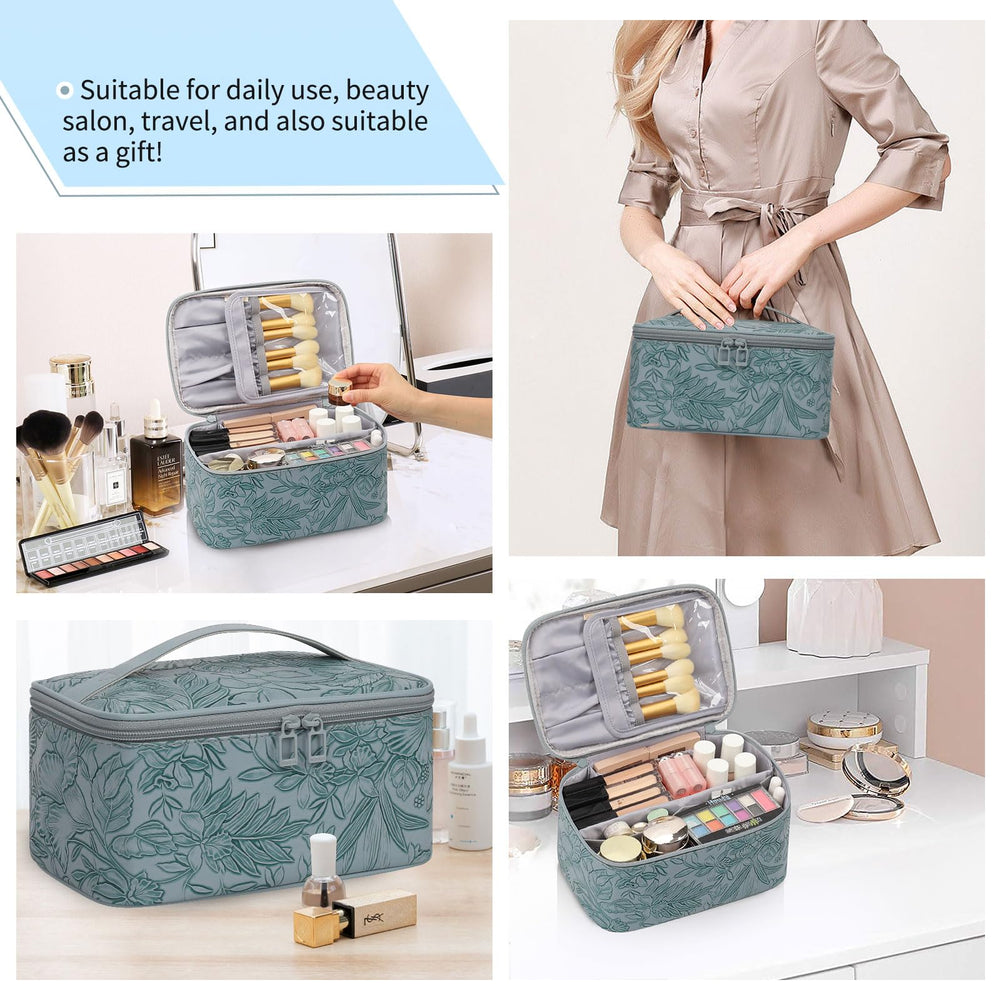 OCHEAL Sac maquillage portable 9-4x6-5x4-7 pouces pour voyage facile.