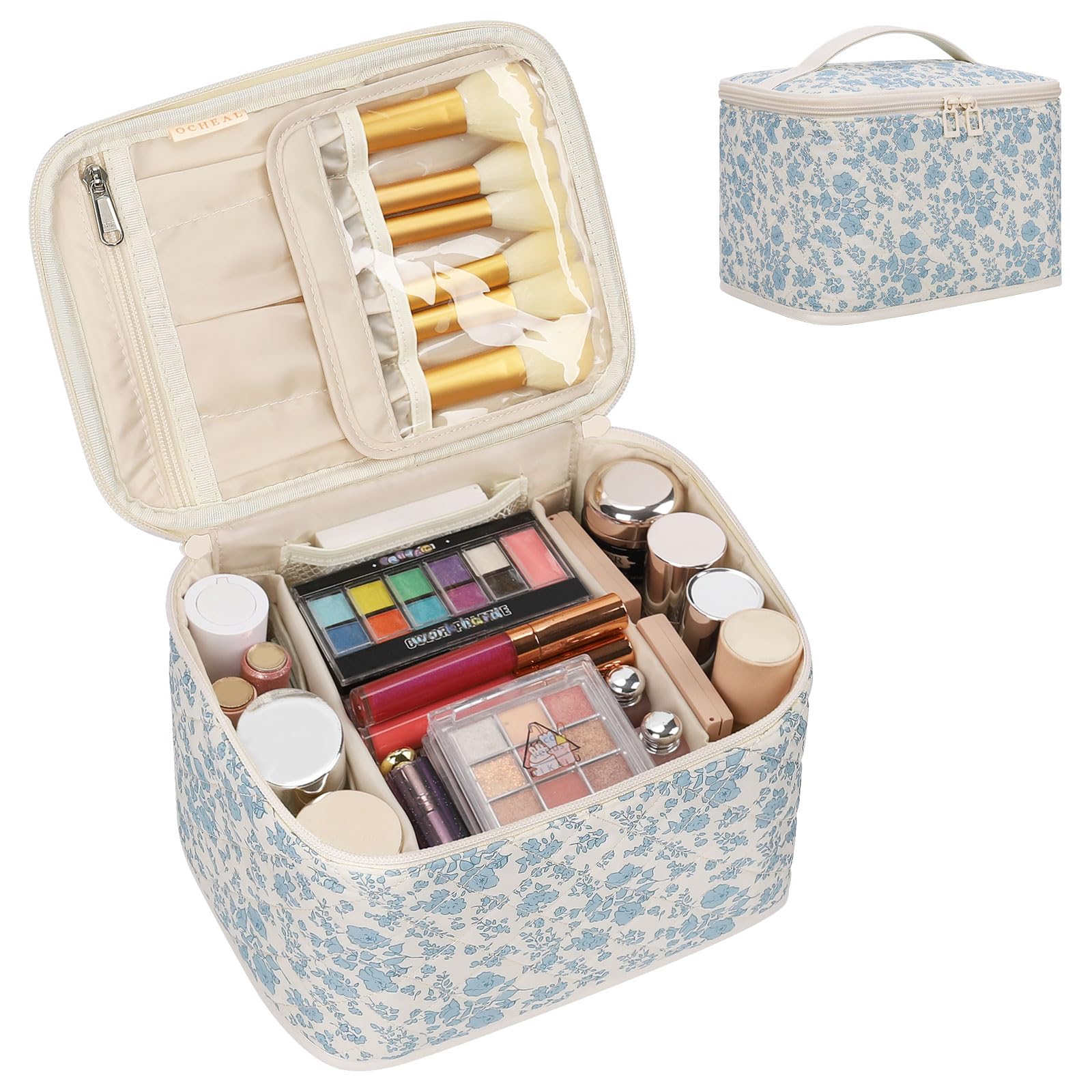 OCHEAL sac maquillage de voyage avec grande capacité pour cosmétiques.