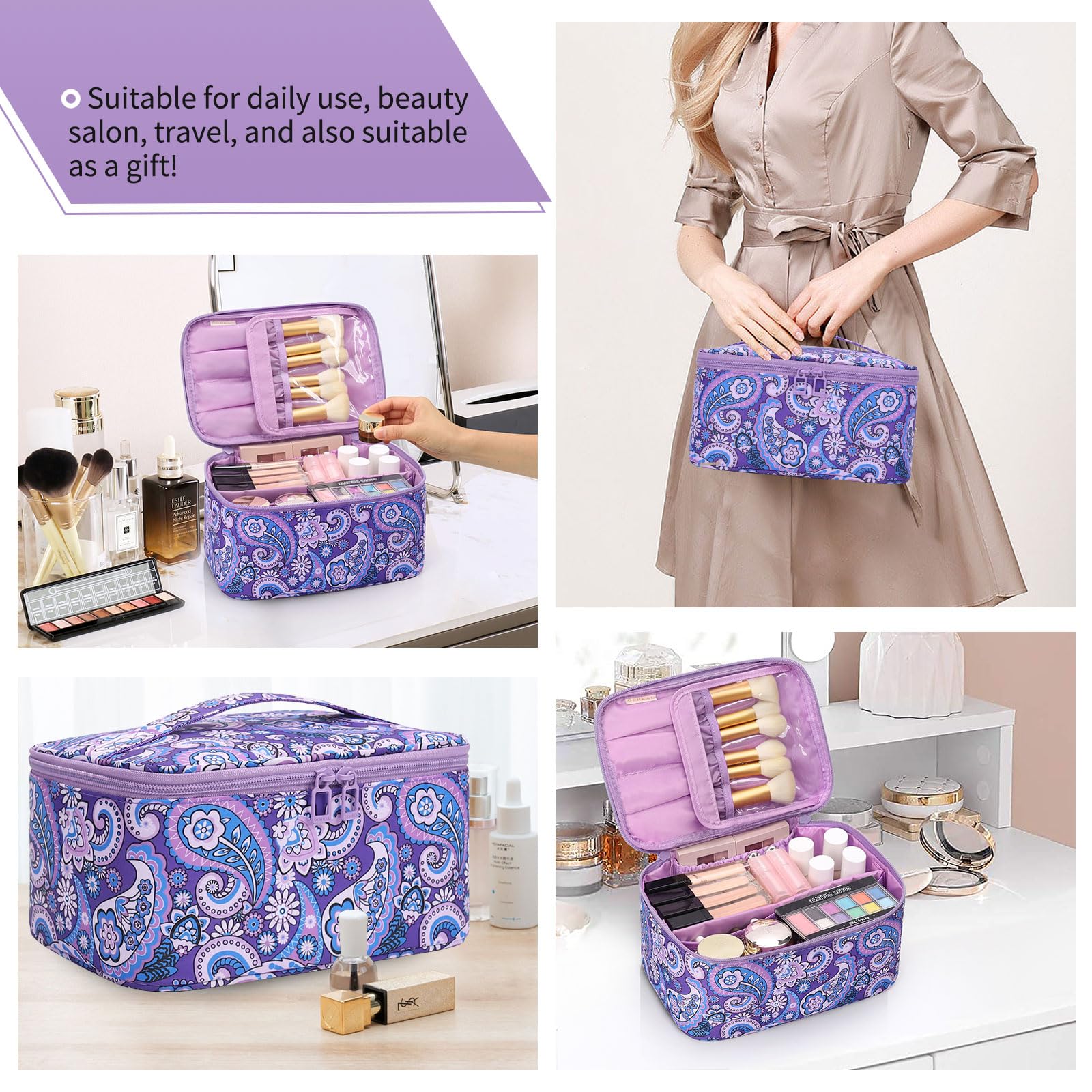OCHEAL Couleur violet met en valeur votre accessoire de beauté.