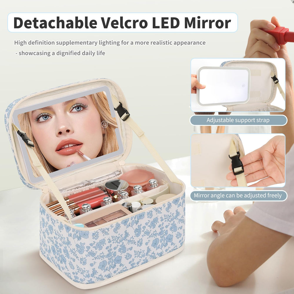 OCHEAL miroir LED avec 3 couleurs, lumière adaptée pour le maquillage.