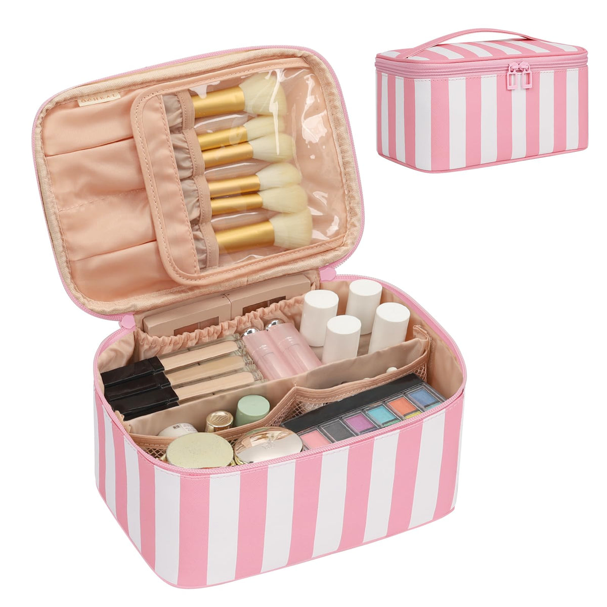 OCHEAL trousse maquillage avec porte-pinceaux pour voyage