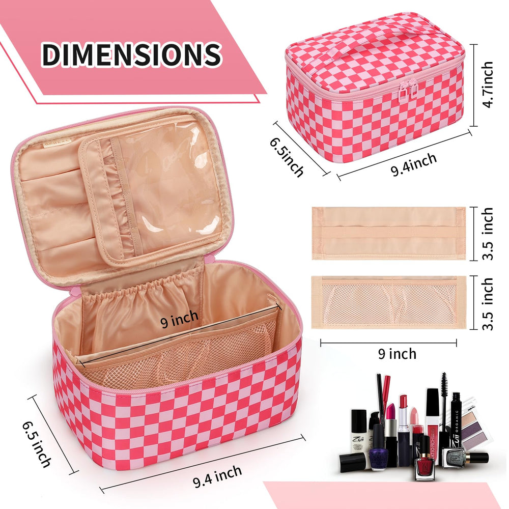 OCHEAL trousse maquillage rose matériau imperméable et durable