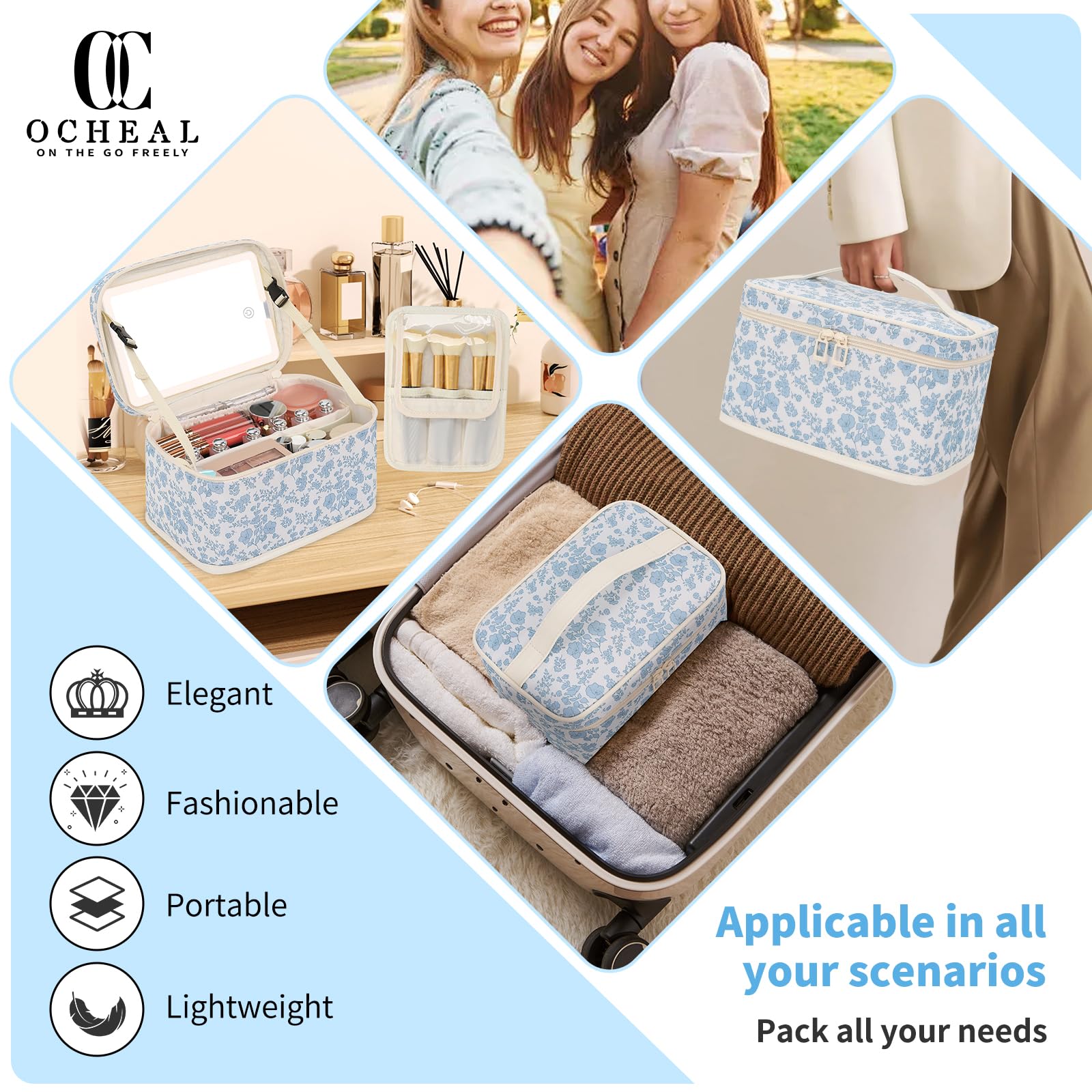 OCHEAL trousse de voyage légère et portable pour déplacements.