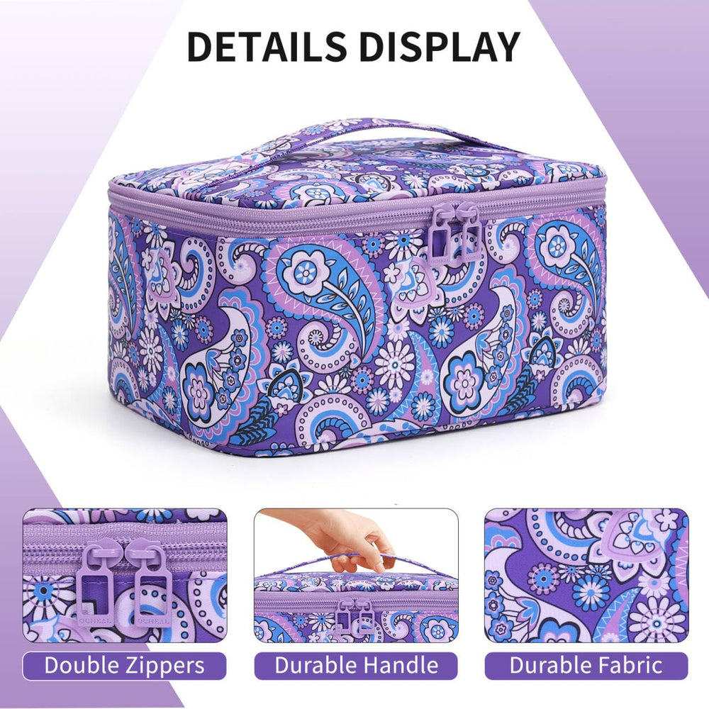 OCHEAL Trousse en cuir végétal imperméable protège vos produits en déplacement.