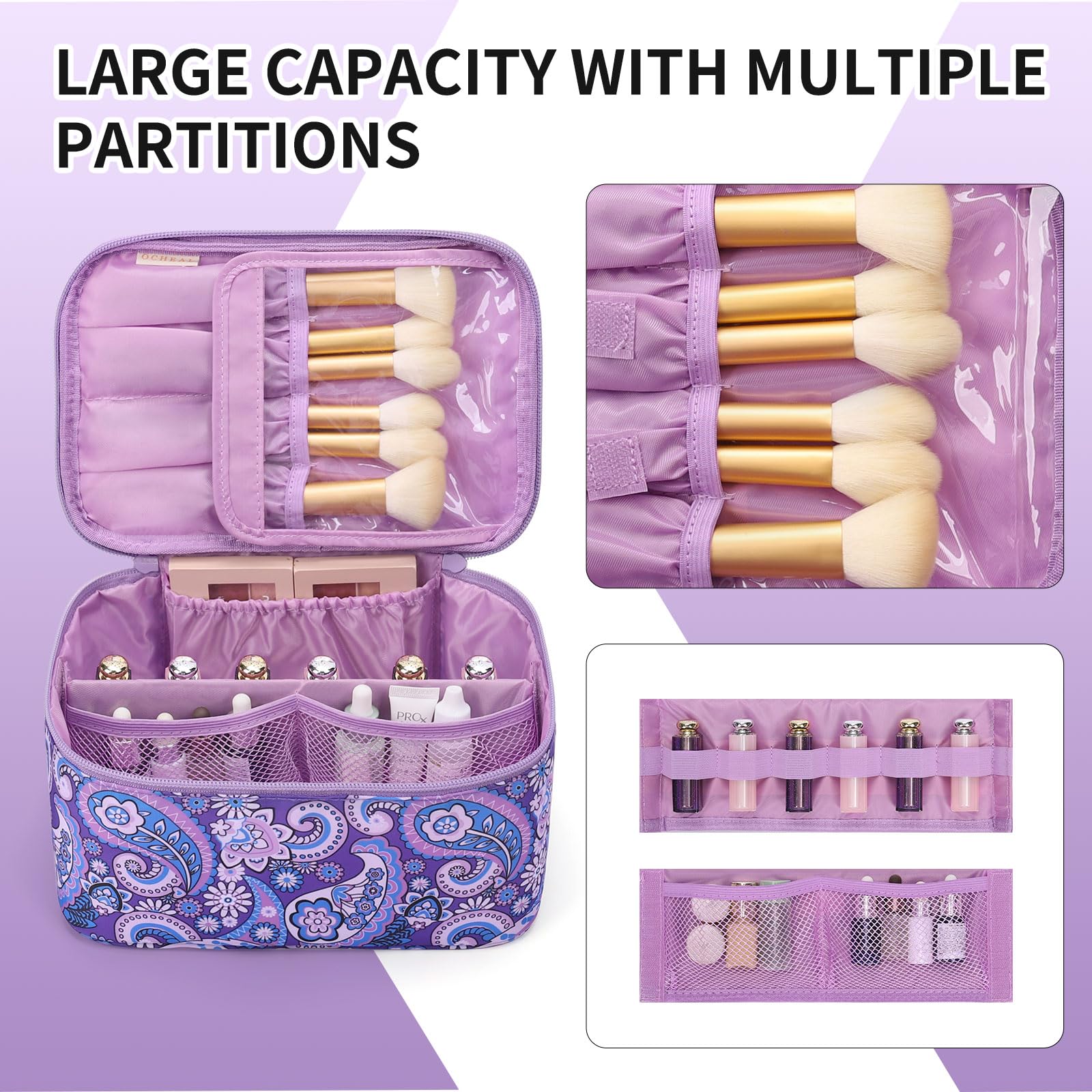 OCHEAL Trousse légère et portable se glisse facilement dans la valise.