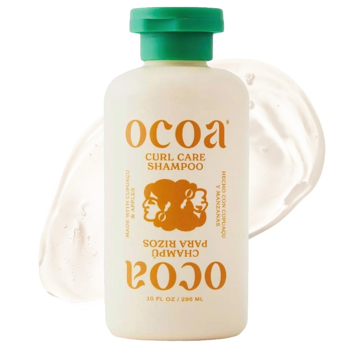 Shampoing OCOA Beauté pour cheveux boucles en bouteille, hydratation douce et définition