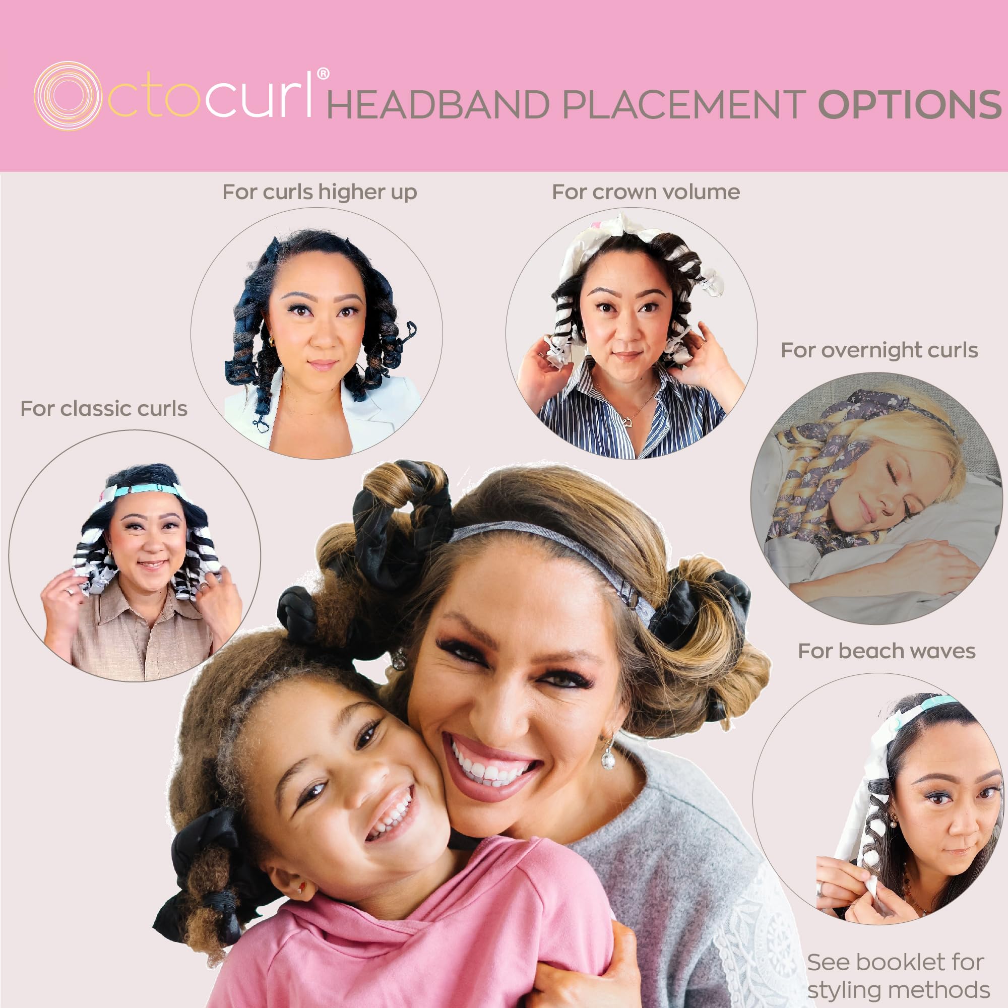 Octocurl bandeau-coiffure confortable pour dormir sans gêne