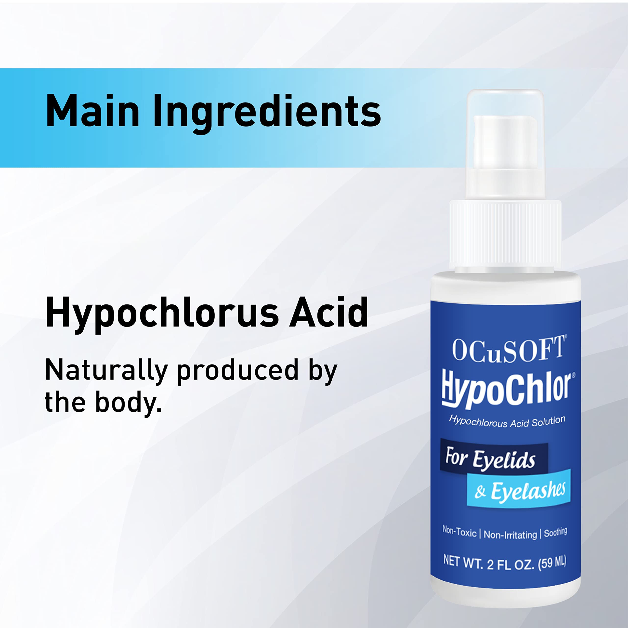 OCuSOFT HypoChlor Spray: format portable pour un usage quotidien.
