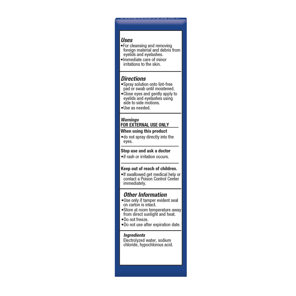 OCuSOFT HypoChlor Spray: image montrant l'utilisation sur les paupières.