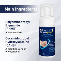 OCuSOFT Lid Scrub confort lentilles, réduction possible d'irritation