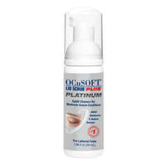 OCuSOFT Lid Scrub Plus Platinum, bouteille-foam, nettoyage doux des paupières et cils.
