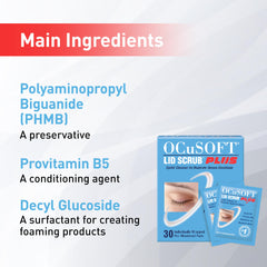 Texture douce d'une lingette OCuSOFT Lid Scrub Plus