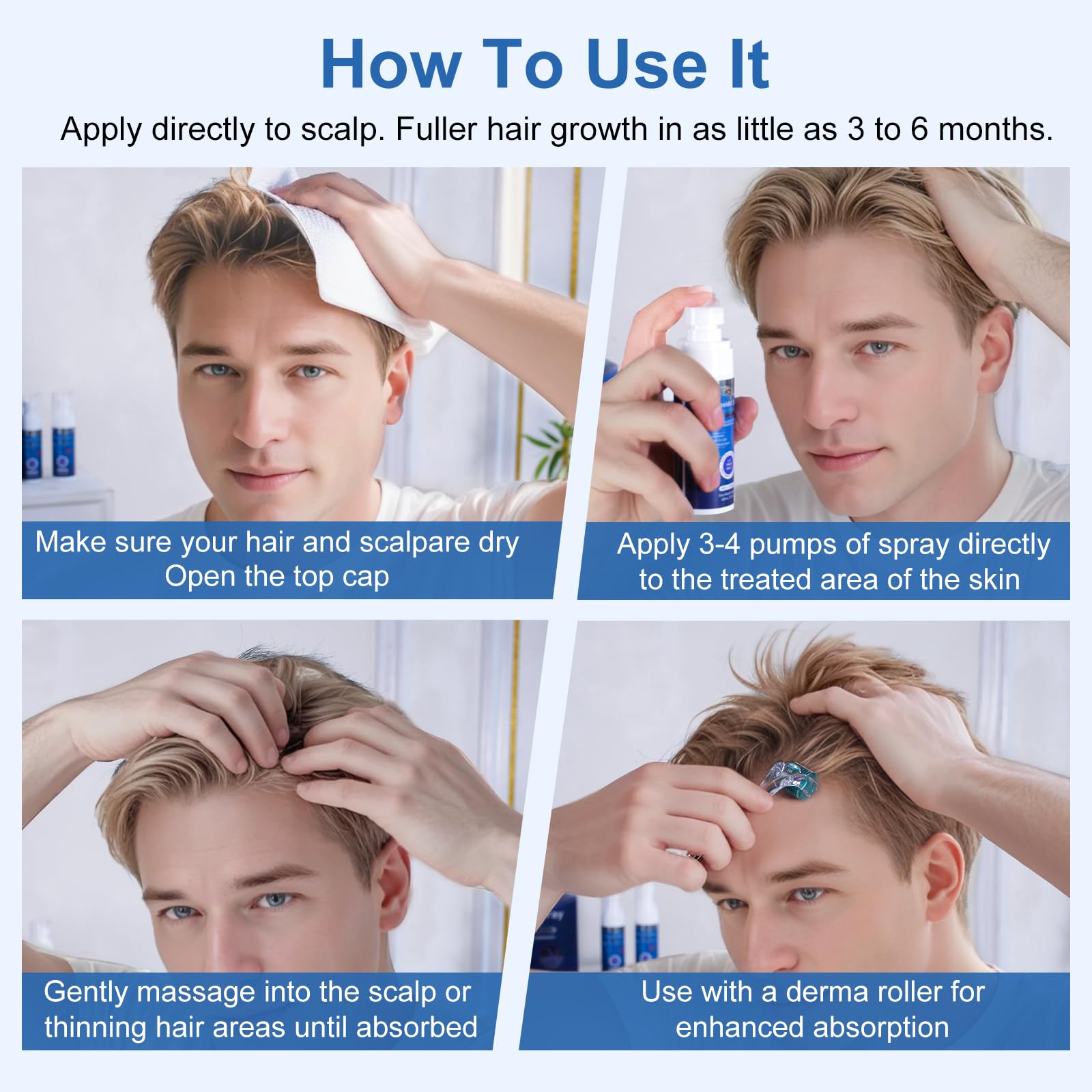 OCVWJKD Minoxidil, emballage – kit pratique voyage