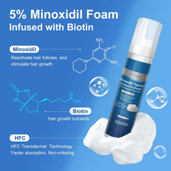 OCVWJKD Mousse enrichie en biotine pour cheveux plus forts et sains.