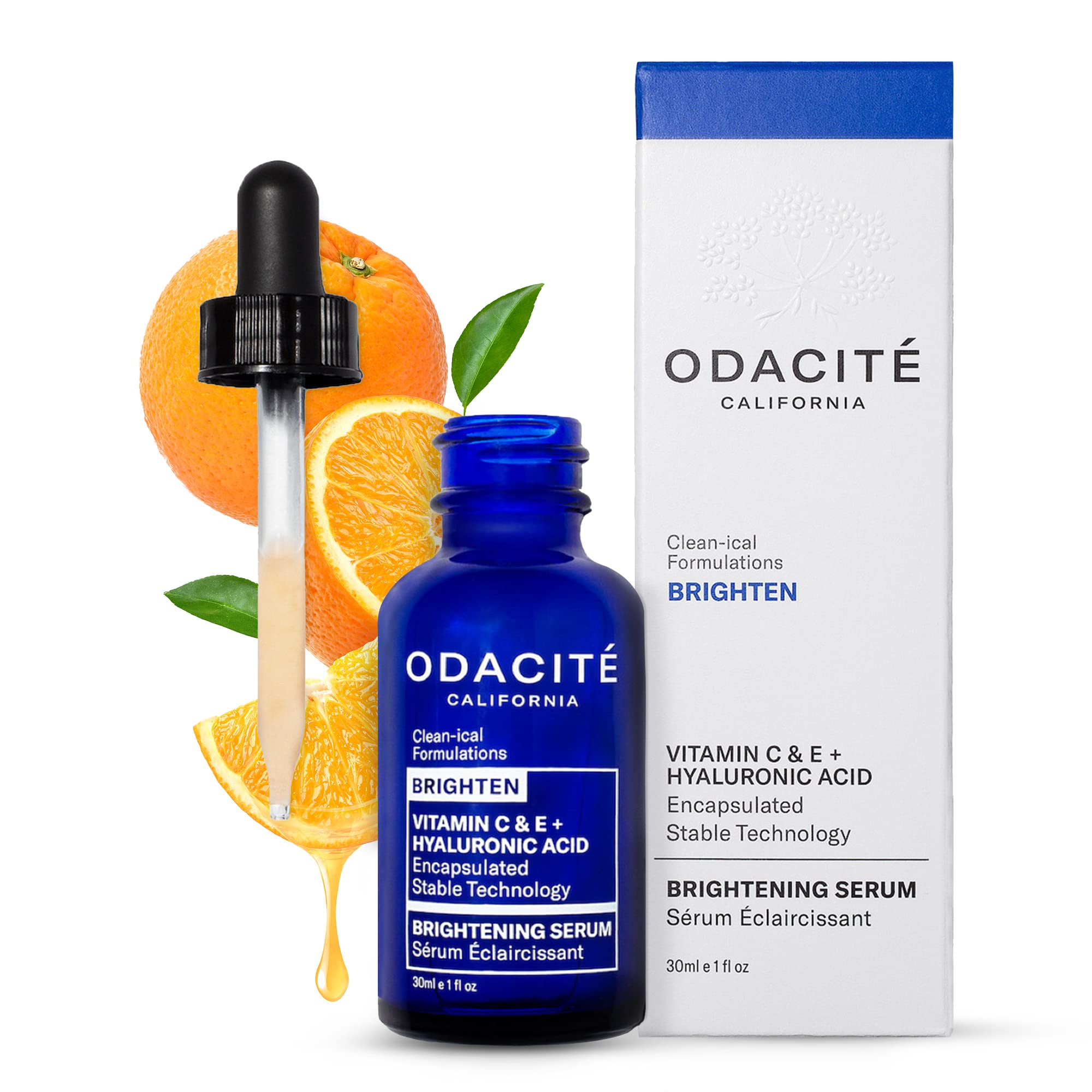 ODACITE sérum brillance bouteille: teint plus lumineux.