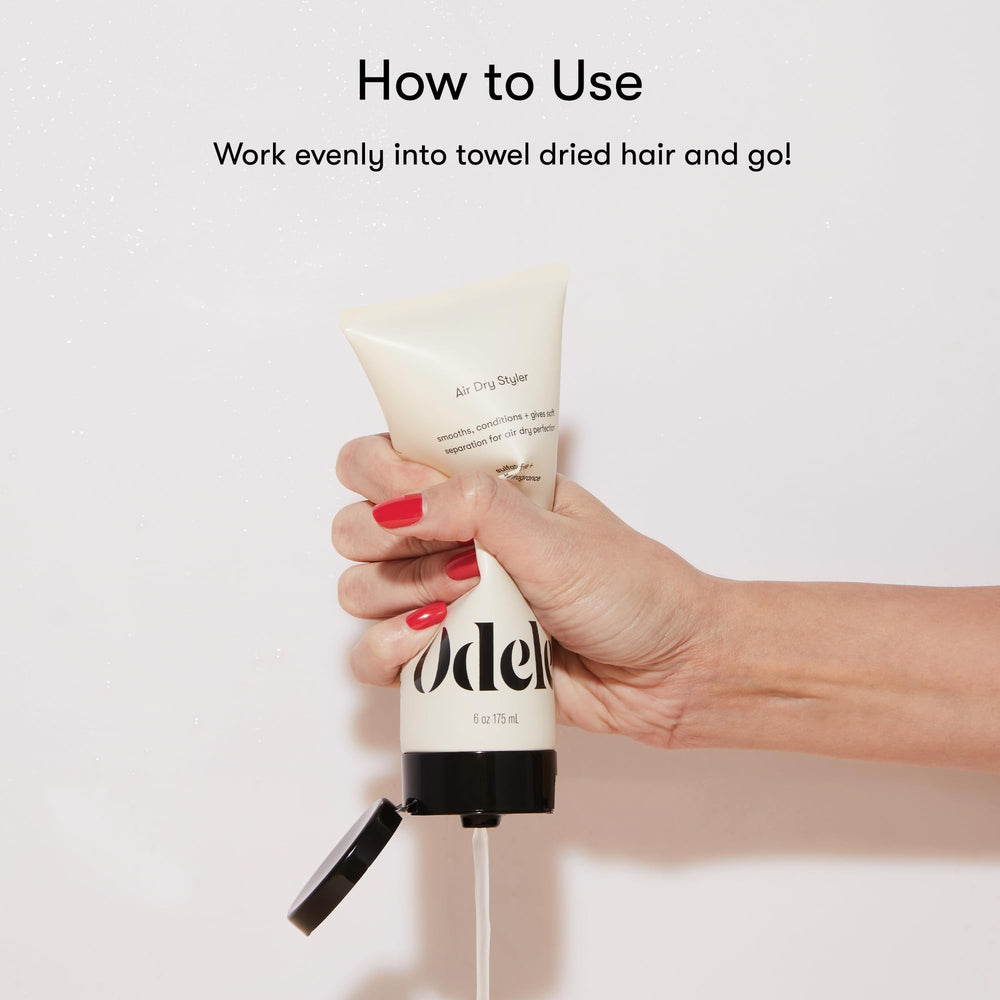 Cheveux deux fois plus faciles à coiffer avec Odele Air Dry Styler.