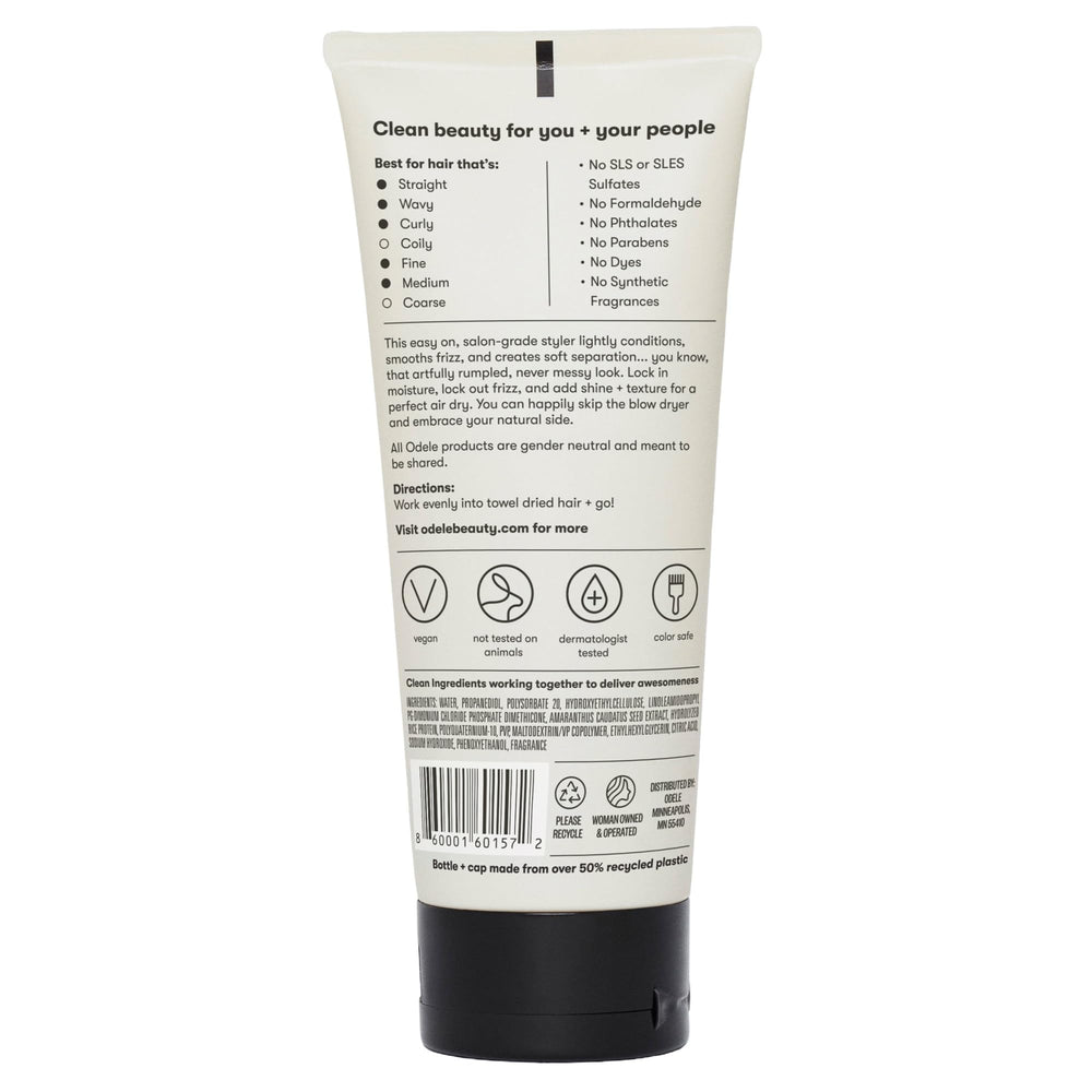 Odele Air Dry Styler convient à tous les types et textures pour une routine durable.