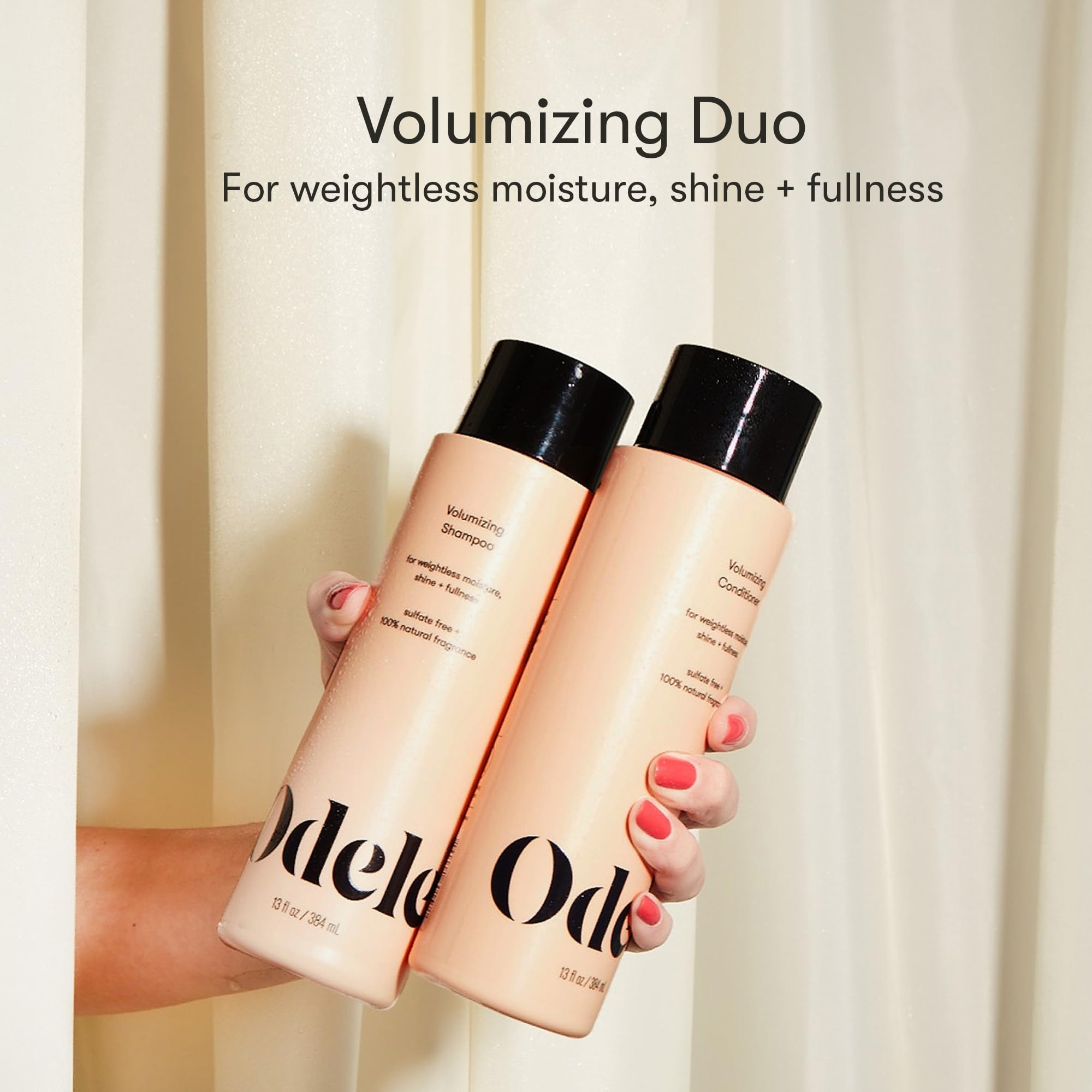 Après-shampoing volumisant Odele en bouteille, démêle sans alourdir.