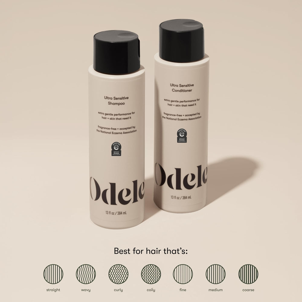 Pack double Odele sans sulfates: routine capillaire douce pour tous types.