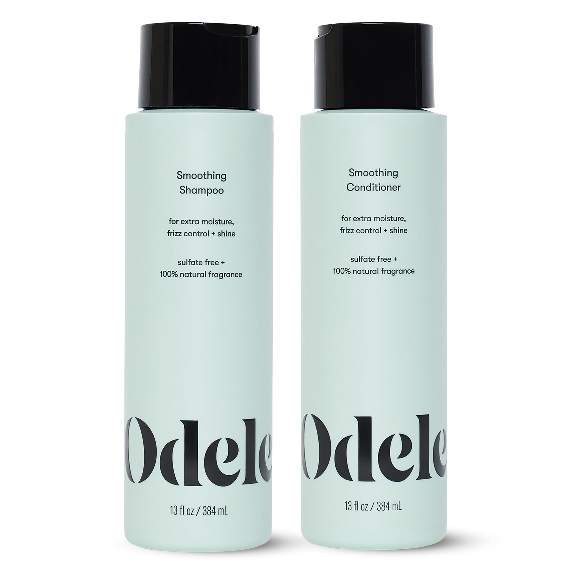 Deux bouteilles Odele de 385 ml, ensemble prêt à hydrater et lisser les cheveux.