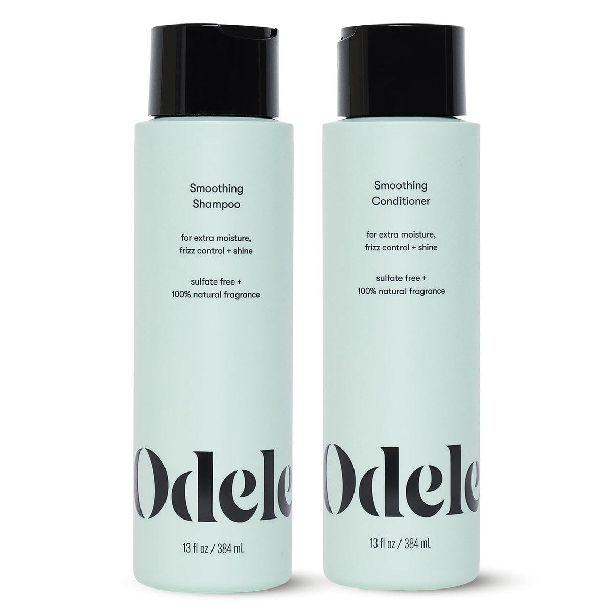 Deux bouteilles Odele de 385 ml, ensemble prêt à hydrater et lisser les cheveux.