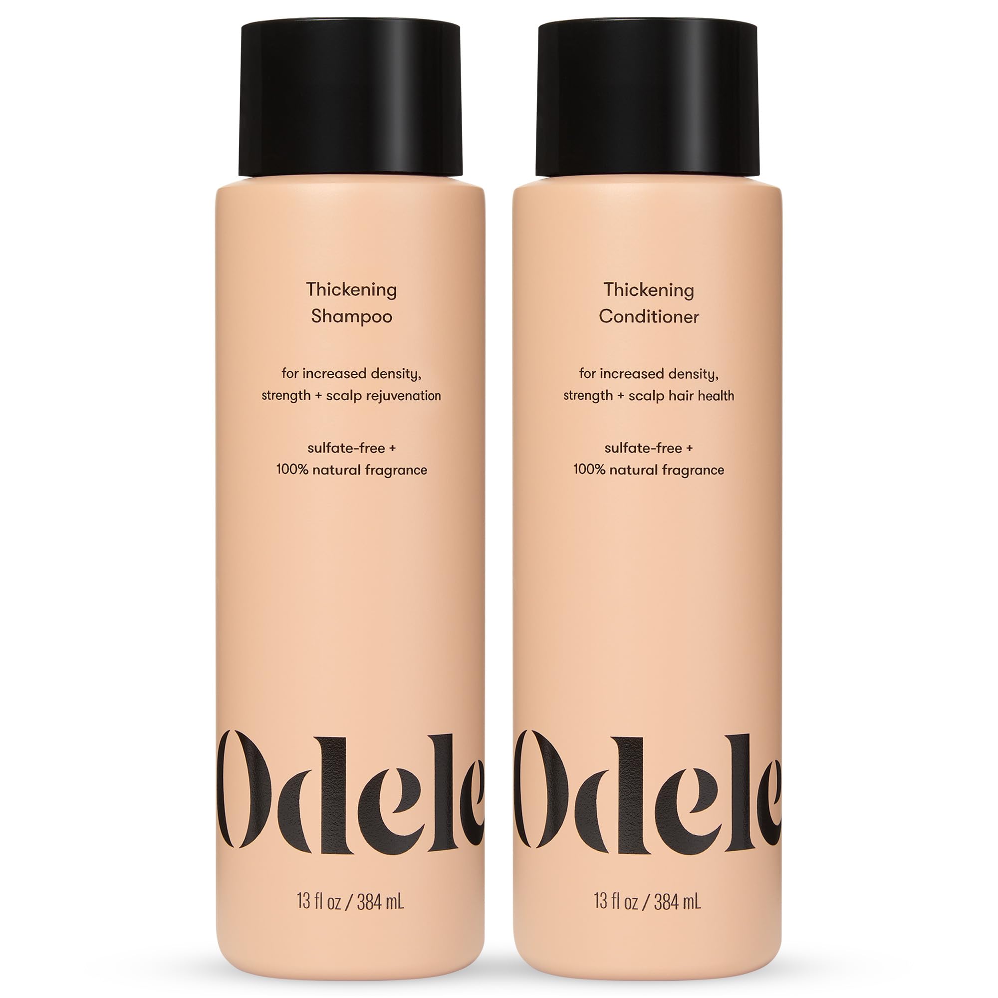 Odele Shampoing épaisseur - bouteille mise en valeur, densité potentielle pour cheveux fins.