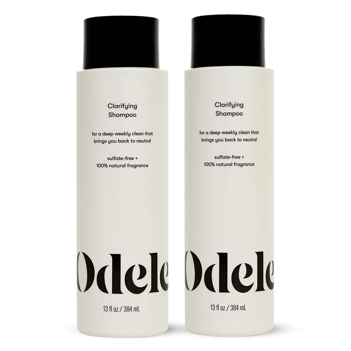 Odele shampooing clarifiant, duo en bouteilles, nettoyage en profondeur des résidus.