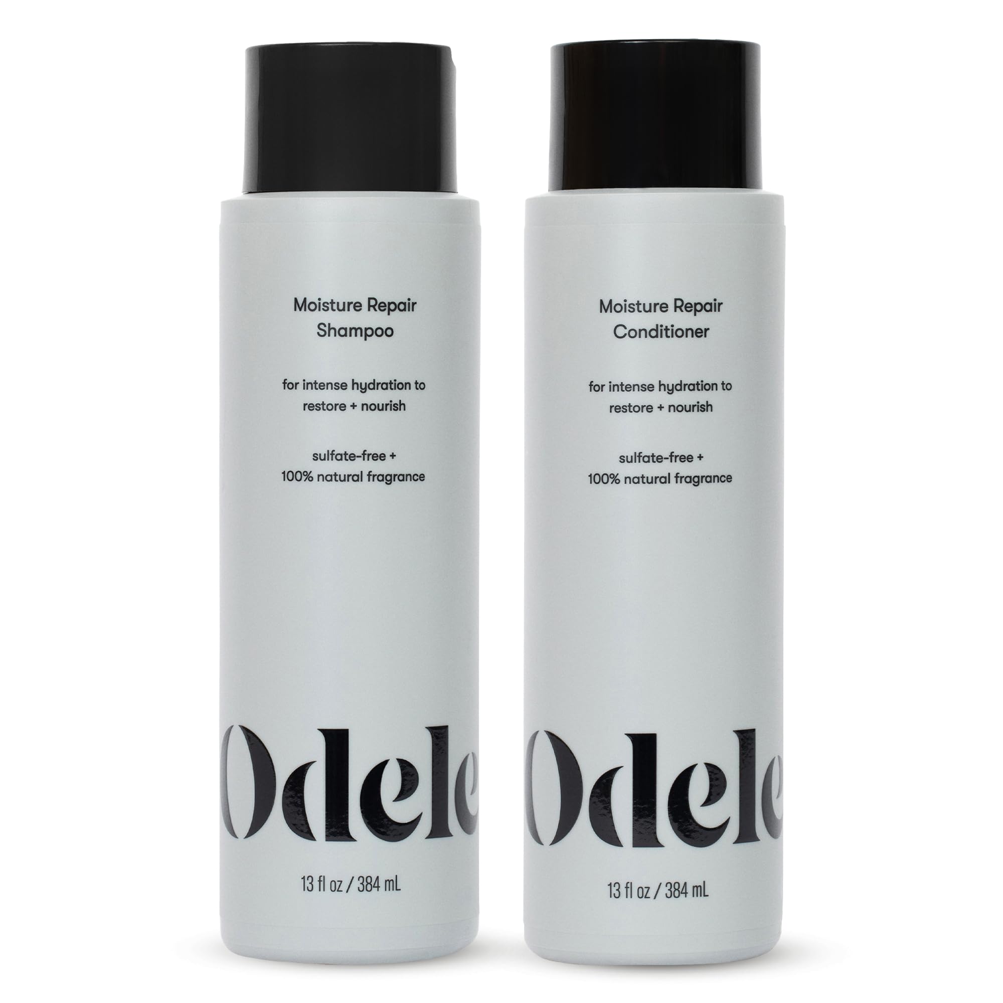Odele shampooing hydratation réparatrice, bouteille visible, hydratation en profondeur.