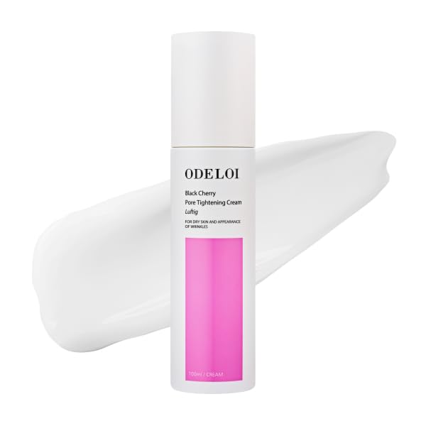 ODELOI Luftig crème avec flacon montrant réduction des pores et texture légère.