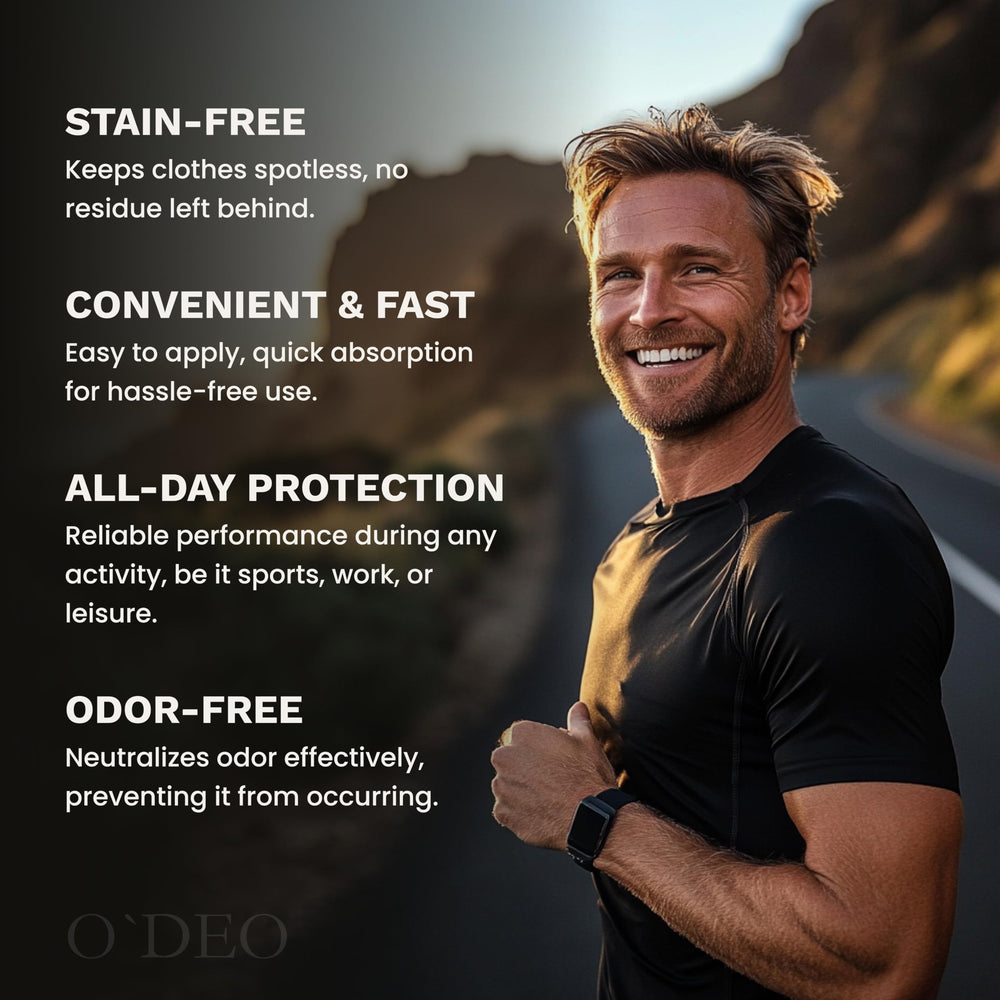 O'DEO spray sans aluminium en action, application discrète.