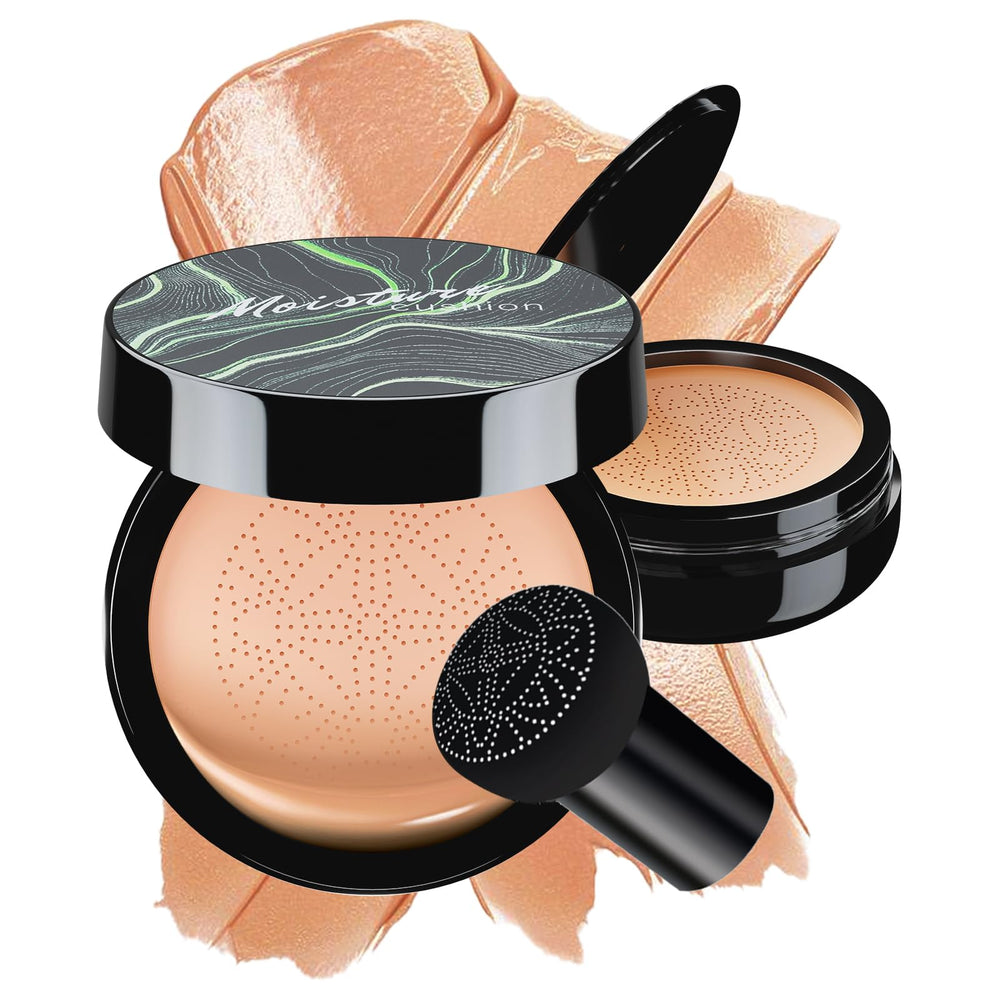 OETUIOW Crème CC Coussin Teinte nude et texture respirable pour une application légère.