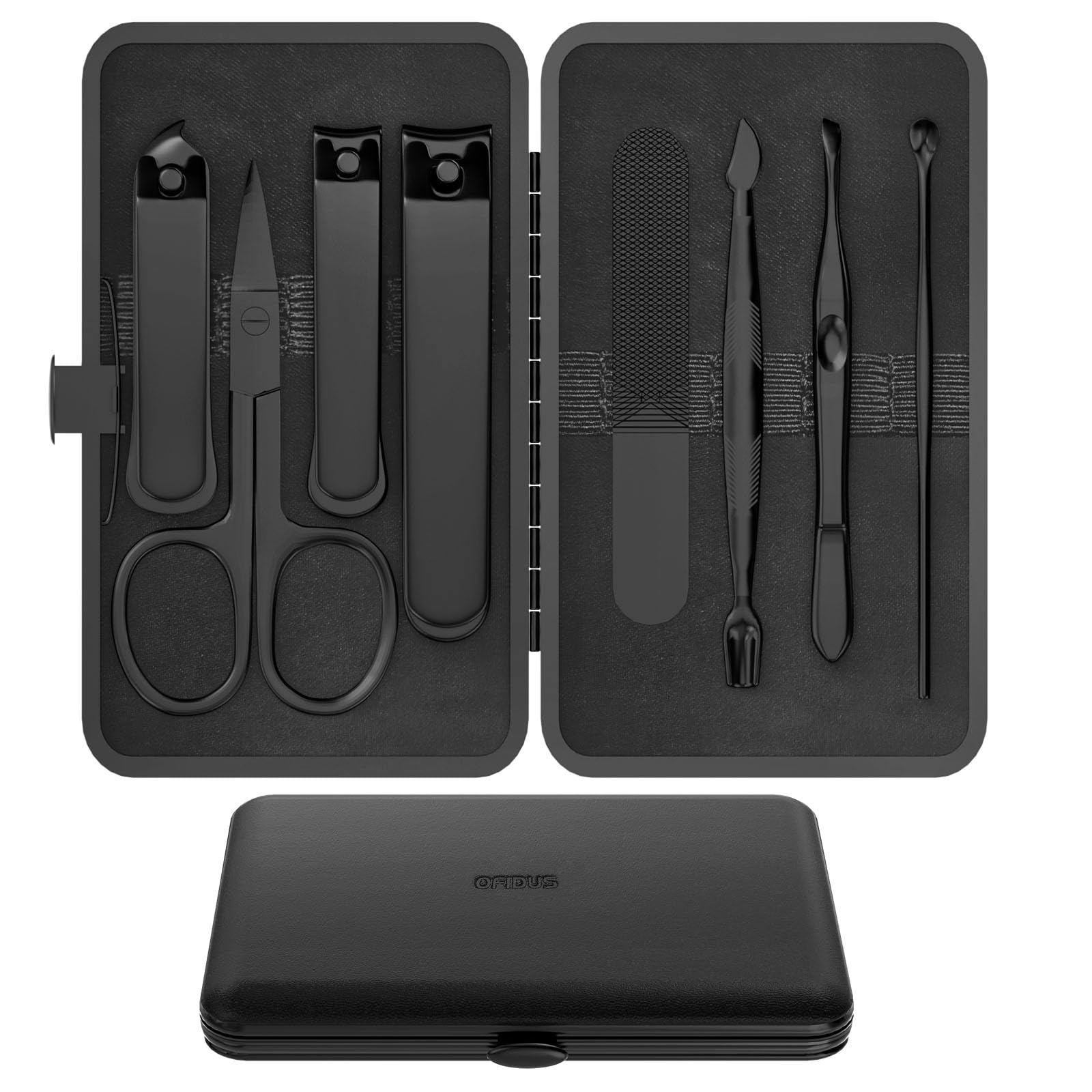OFIDUS étui soins des ongles pour homme, rangement compact et pratique.