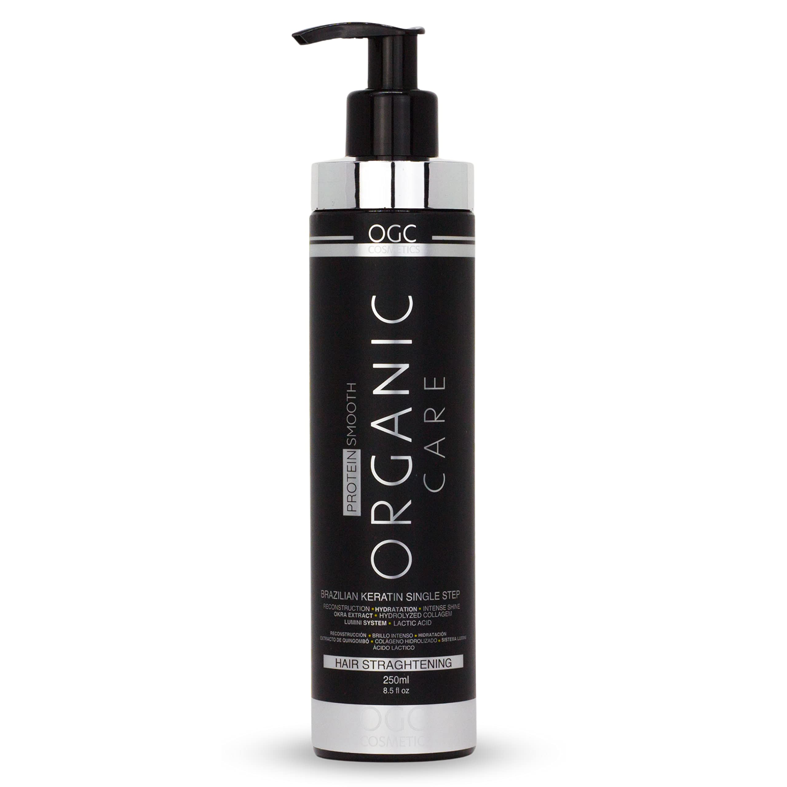 OGC Protéine Lisse – application crème pour cheveux soyeux et disciplinés.