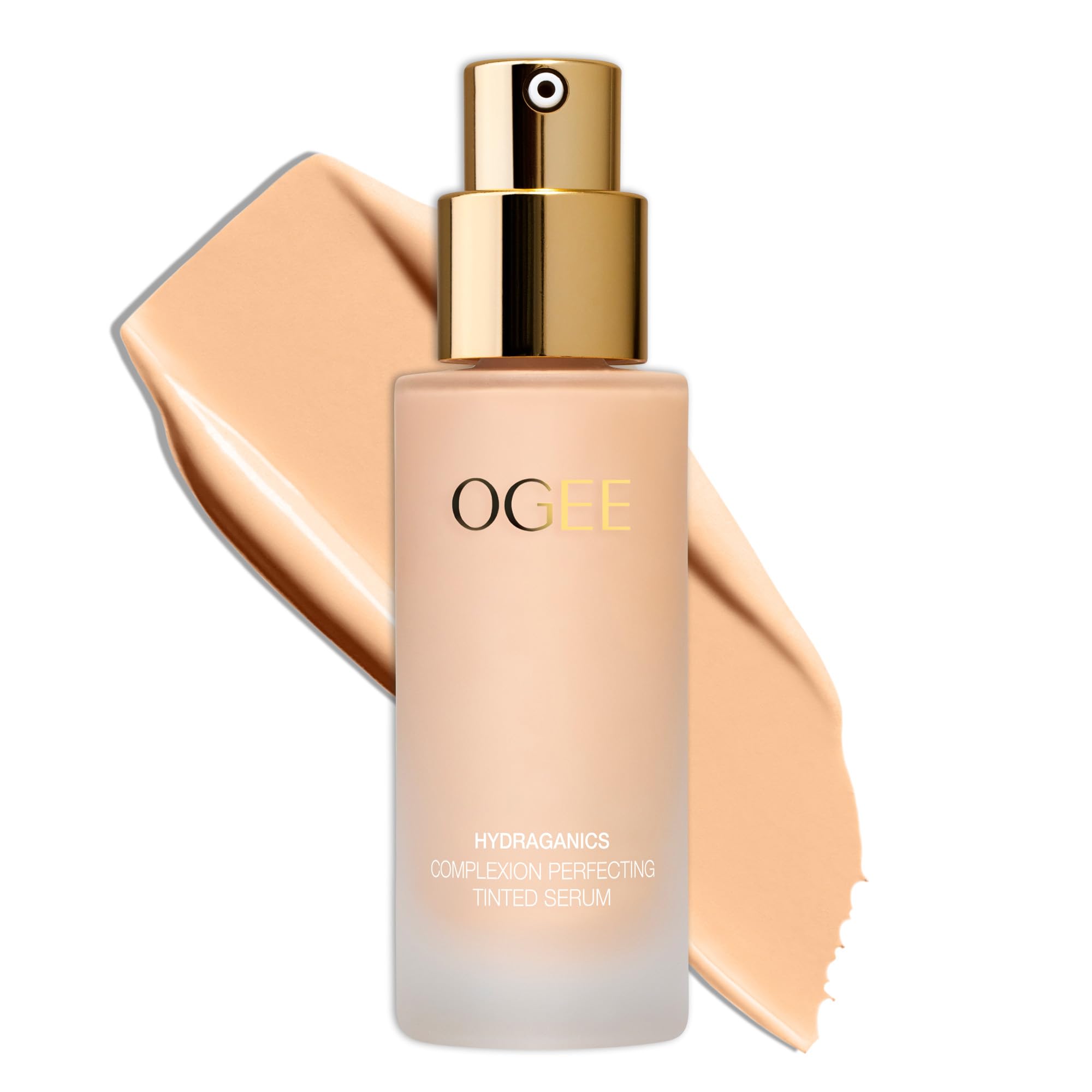 Ogee fond de teint Complexion en bouteille pour une couvrance légère et naturelle.