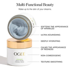 Ogee Indigo Dream Renewal Crème Visage – contient acide hyaluronique pour l’hydratation.