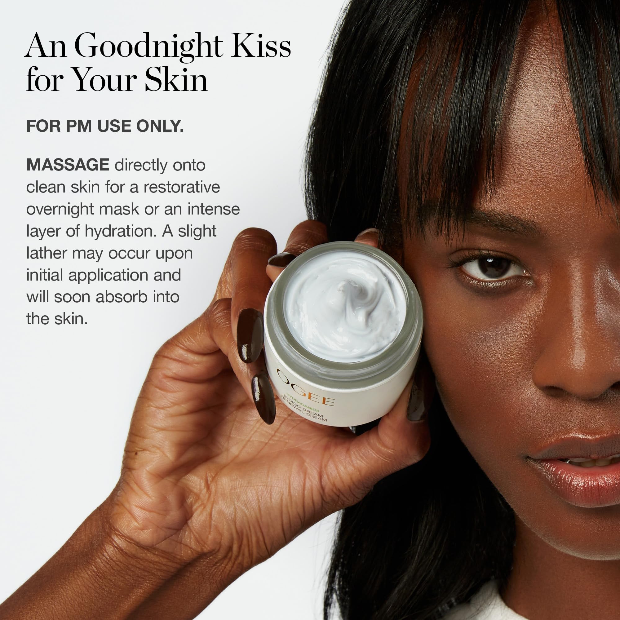 Ogee Indigo Dream Renewal Crème Visage – céramides renforçant la barrière cutanée.