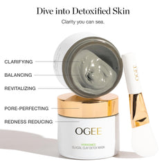 Application douce du masque Ogee sur le visage.