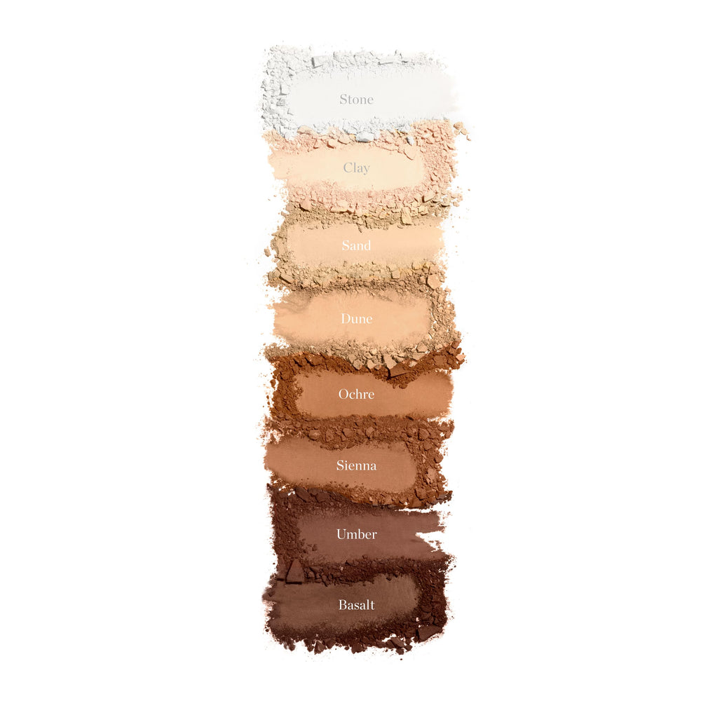 Ogee poudre-set sable effet second peau pour unifier sans surcharge.