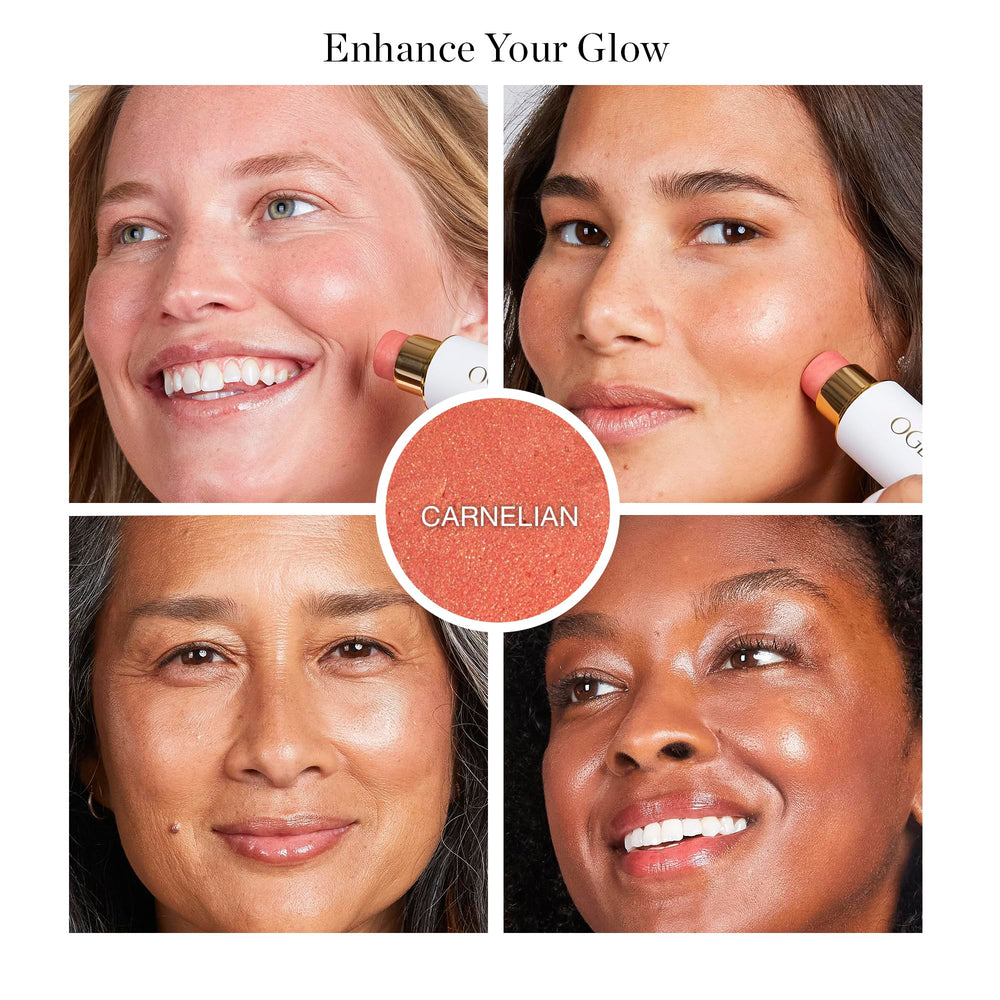 Ogee bâton Carnelian, effet illuminateur subtil pour un éclat équilibré.