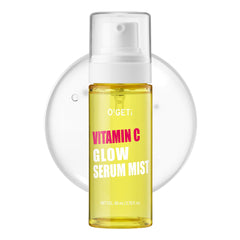 O!GETi Vitamin C Glow Serum Mist — brume visage rafraîchissante pour un teint lumineux.