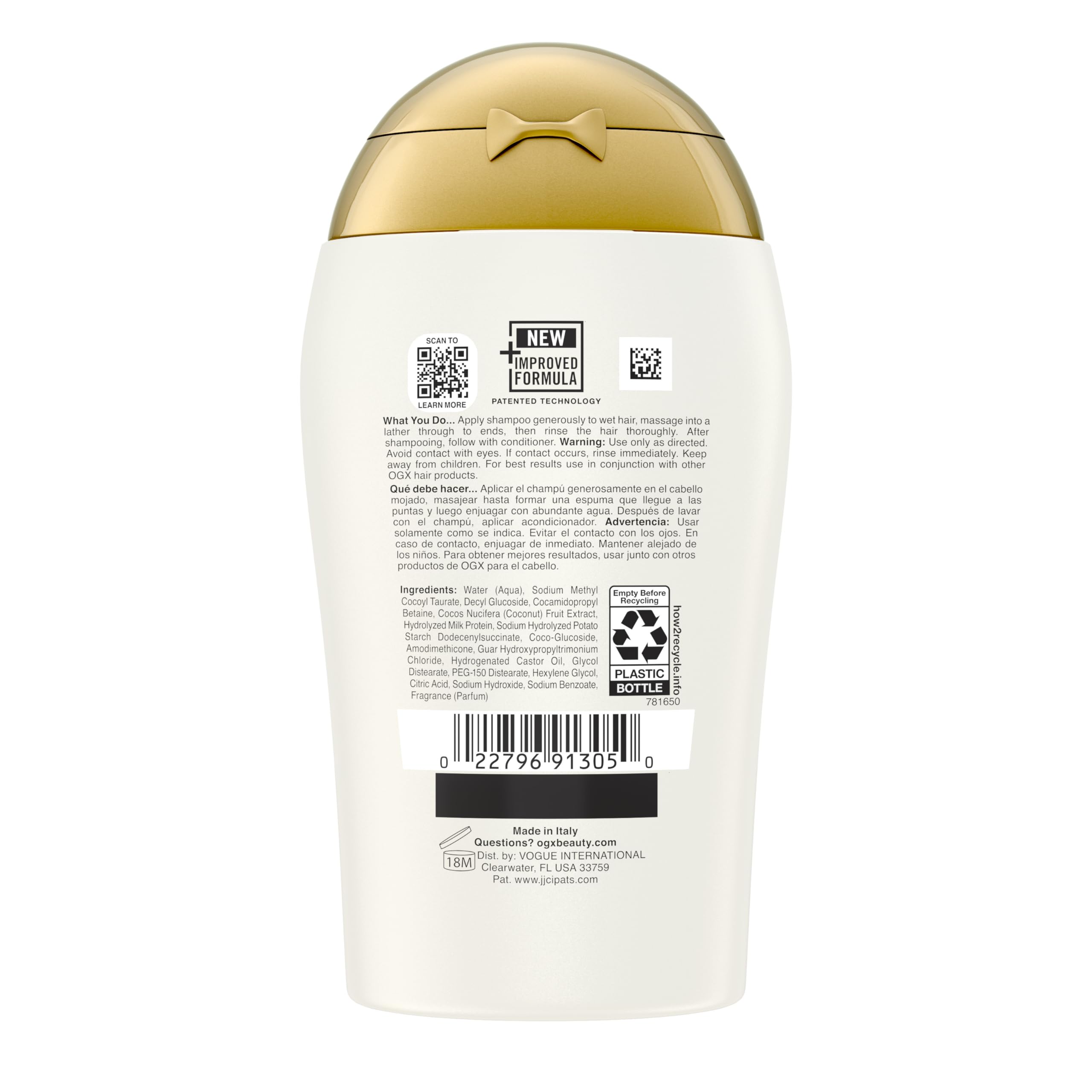 OGX Hydratation et restauration – cheveux nourris et éclatants après lavage