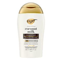 OGX Nourrissant Lait de Coco – bouteille de shampoing hydratant pour cheveux doux