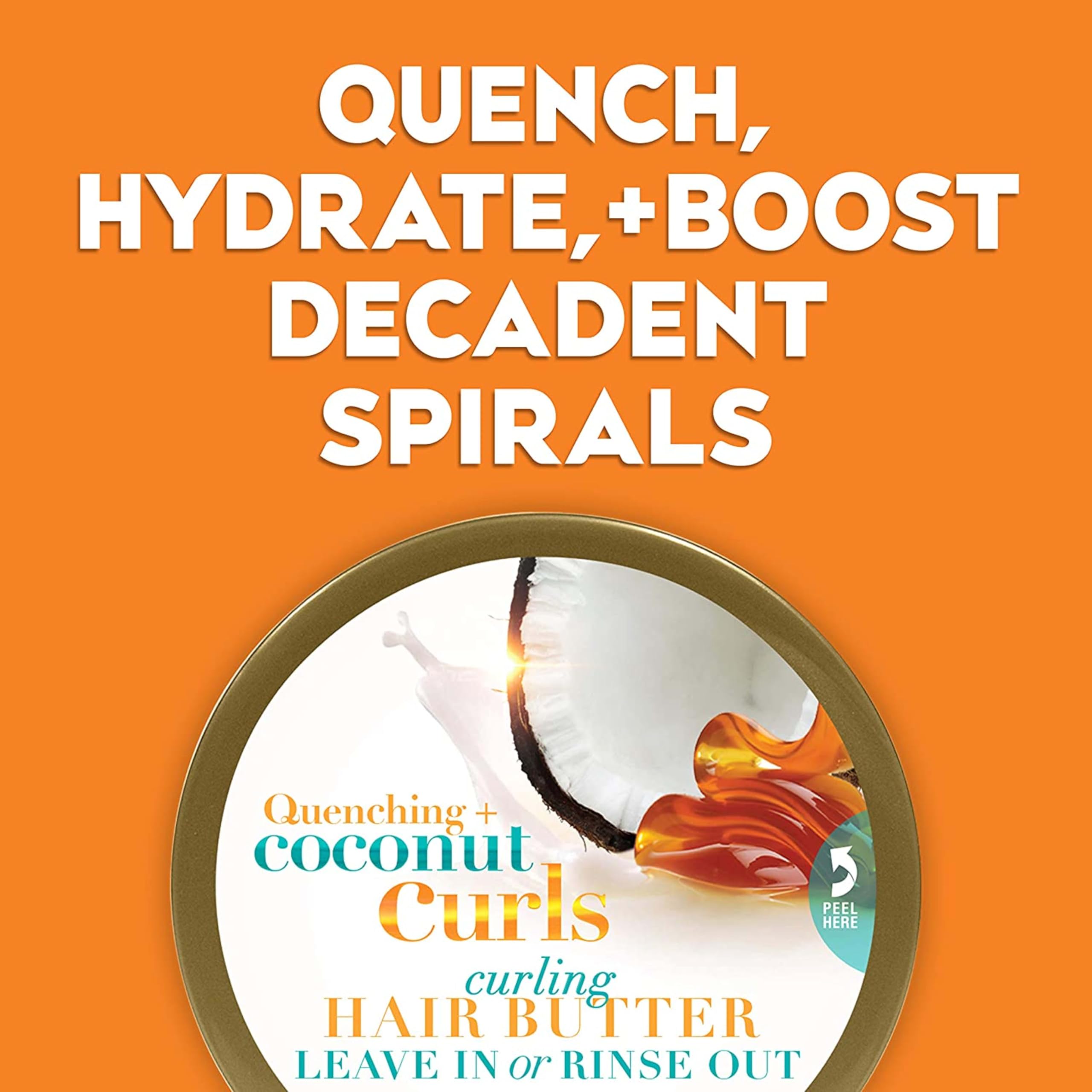 OGX Quenching Coconut Curls brillance naturelle pour cheveux bouclés.
