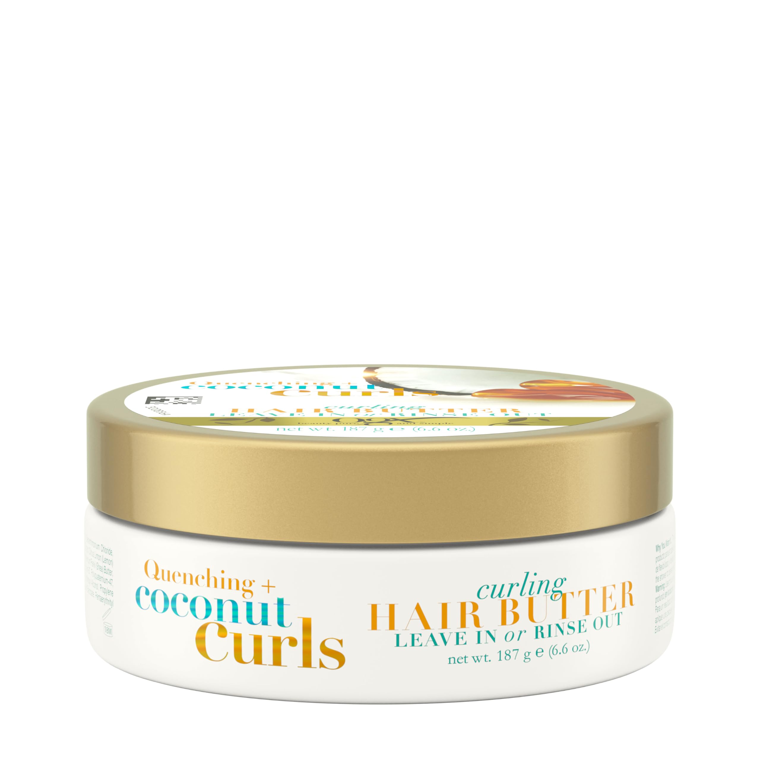 OGX Quenching Coconut Curls pot de beurre pour définition des boucles.