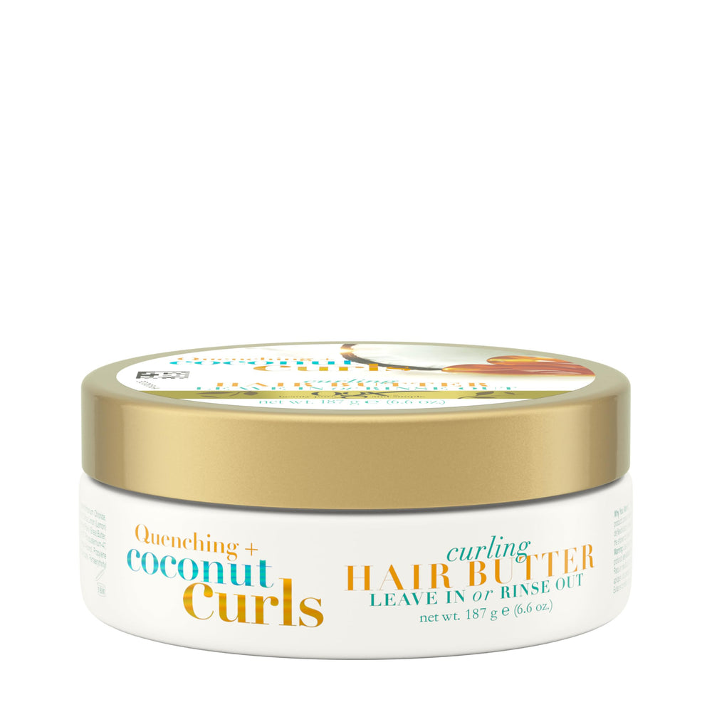 OGX Quenching Coconut Curls pot de beurre pour définition des boucles.