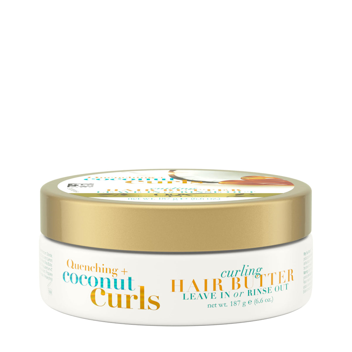 OGX Quenching Coconut Curls pot de beurre pour définition des boucles.