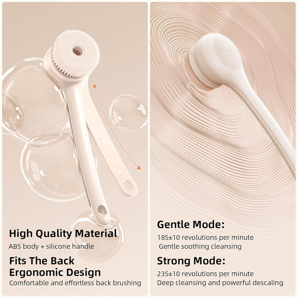 Oh,XIYU brosse-corps-électrique en 2 vitesses adaptée à votre peau